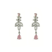 Necklace - Mint Pink Rhodium Plated Necklace - Opal Touch