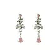 Necklace - Mint Pink Rhodium Plated Necklace - Opal Touch