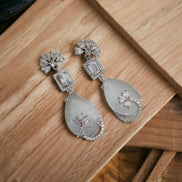Opal Touch - Minty Blush Blossom Earrings - Earrings