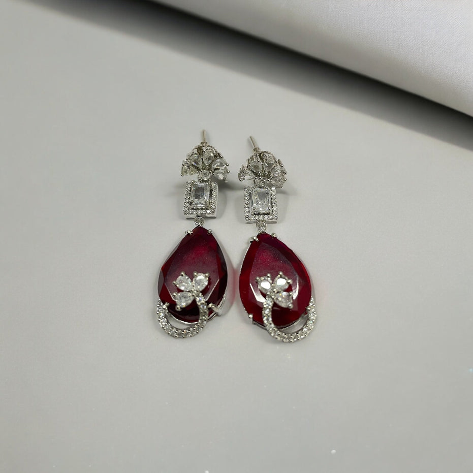Opal Touch - Minty Blush Blossom Earrings - Earrings