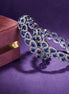 Bangles - Minty Fresh Rhodium Bangles Set (Pack of 2) Blue - White - Opal Touch