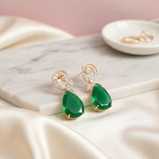 Minty Petal Rose Gold Earrings - Opal Touch