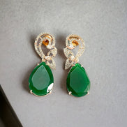 Earrings - Minty Petal Rose Gold Earrings - Opal Touch