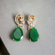 Earrings - Minty Petal Rose Gold Earrings - Opal Touch