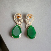Earrings - Minty Petal Rose Gold Earrings - Opal Touch