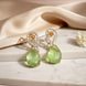 Minty Petal Rose Gold Earrings - Opal Touch