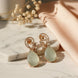 Minty Petal Rose Gold Earrings - Opal Touch