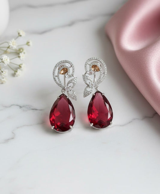 Minty Petal Rose Gold Earrings - Opal Touch