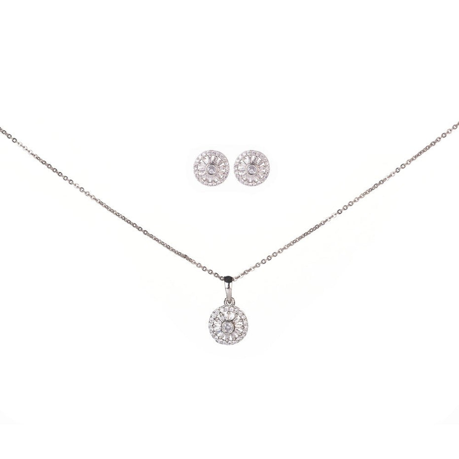 Opal Touch - Modern White Locket Set with Geometric Design - Locket Set