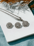 Opal Touch - Modern White Locket Set with Geometric Design - Locket Set