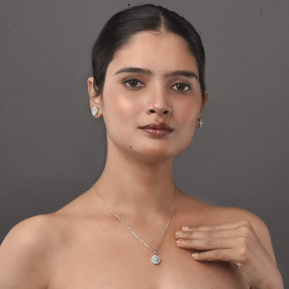 Opal Touch - Modern White Locket Set with Geometric Design - Locket Set