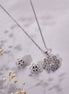Locket Set - Moonflower Spark Rhodium Plated Locket Set - Opal Touch