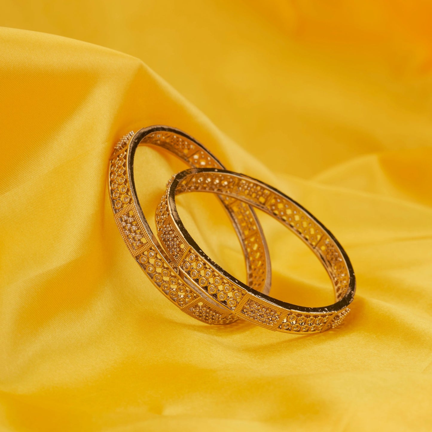 Bangles - Moonlace Band Mehendi Plated Bangle - Opal Touch