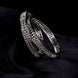Bangles - Moonlace Band Rhodium Plated Bangle - Opal Touch