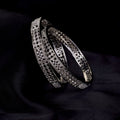 Bangles - Moonlace Band Rhodium Plated Bangle - Opal Touch