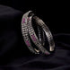 Bangles - Moonlace Band Rhodium Plated Bangle - Opal Touch