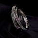 Bangles - Moonlace Band Rhodium Plated Bangle - Opal Touch