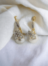 Opal Touch - Moonlight Sonata Earrings in Two Tone - Gold Silver White - Earrings