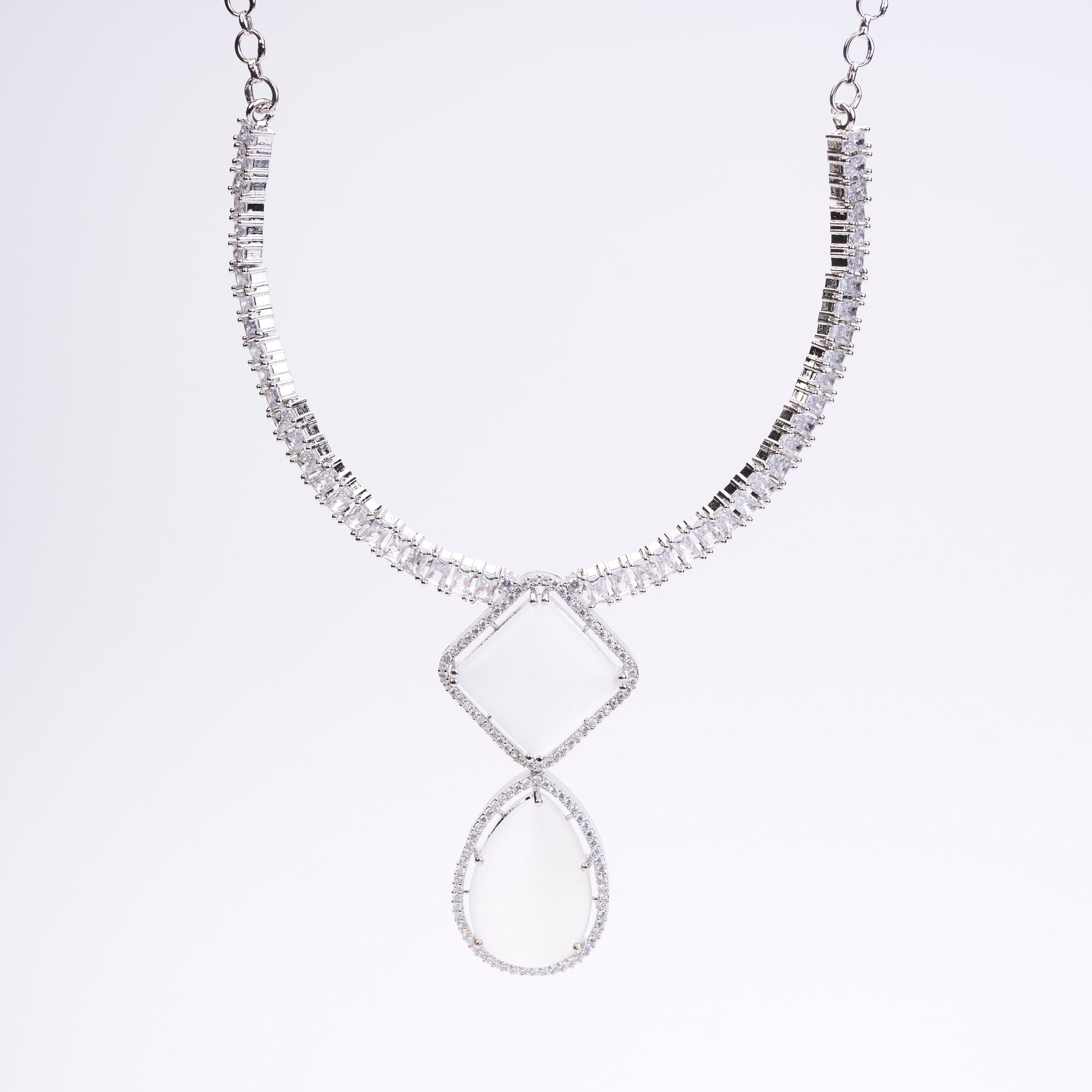 Opal Touch - Moonlight Stone Elegance Necklace Set - Necklace