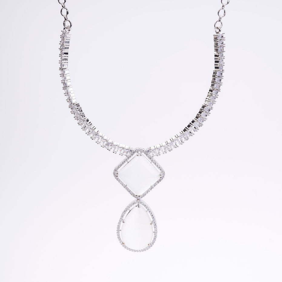 Opal Touch - Moonlight Stone Elegance Necklace Set - Necklace