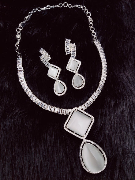 Opal Touch - Moonlight Stone Elegance Necklace Set - Necklace