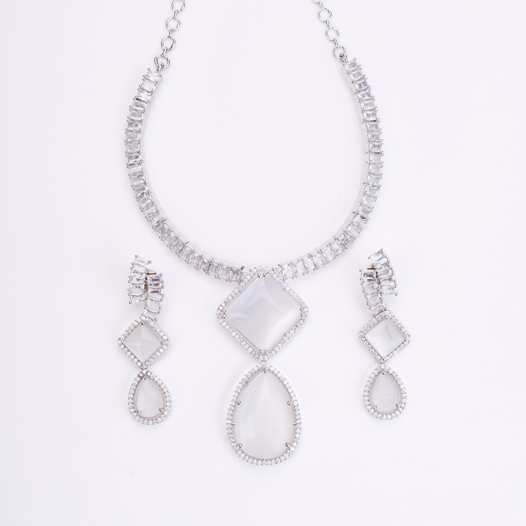 Opal Touch - Moonlight Stone Elegance Necklace Set - Necklace