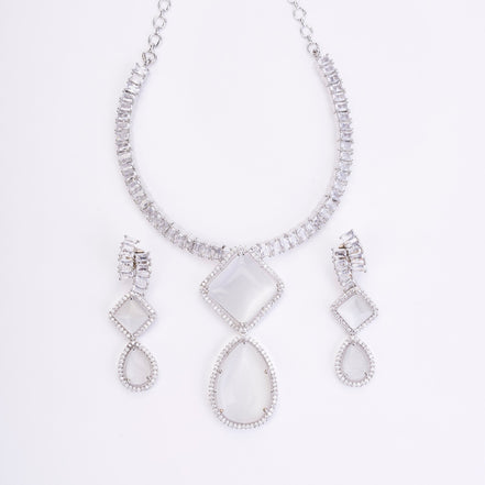 Opal Touch - Moonlight Stone Elegance Necklace Set - Necklace