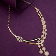 Necklace - Moonpetal Gold Plated Necklace - Opal Touch