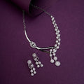 Necklace - Moonpetal Rhodium Necklace - Opal Touch