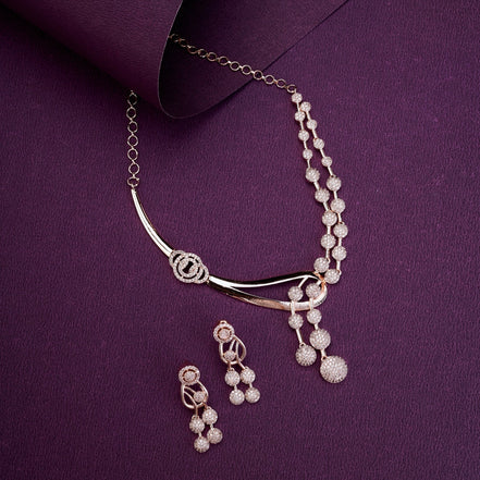 Necklace - Moonpetal Rose Gold Necklace - Opal Touch