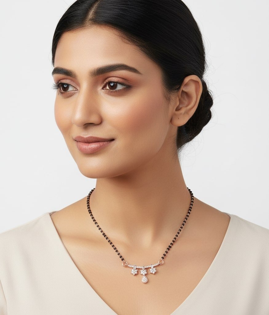Moonstone Symphony Mangalsutra - Opal Touch