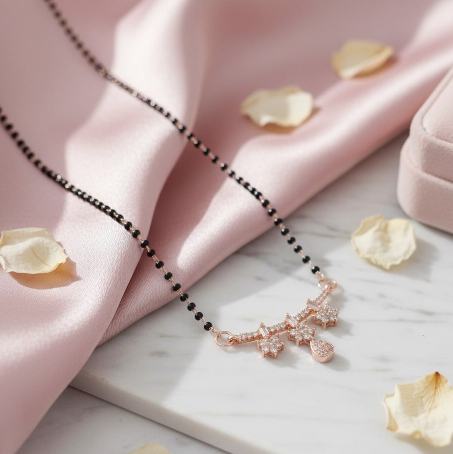 Moonstone Symphony Mangalsutra - Opal Touch