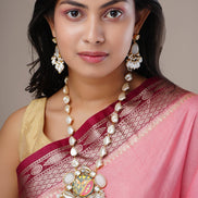 Necklace - Mor Pankh Gold Plated Necklace Set - Opal Touch