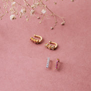 Opal Touch - Multicolor Beauty Nose Pin Set (Pack of 4) - Nose Pin