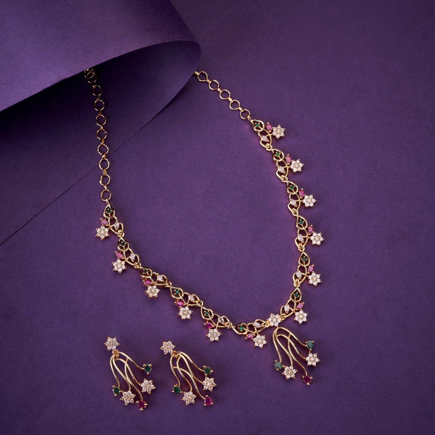 Opal Touch - Multicolor Harmony Necklace - Necklace