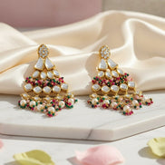 Multicolor Moti Dangler Earrings - Opal Touch