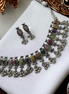 Opal Touch - Multicolor Oxidized Necklace Set - Necklace
