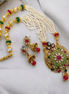 Opal Touch - Multicolor Polki Kundan Moti Mala - Necklace