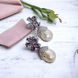 Opal Touch - Mystic Garden Earrings in Rhodium Green-White - Earrings