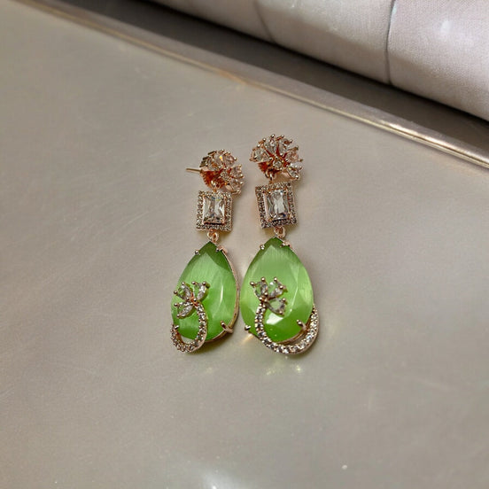 Opal Touch - Mystic Rose Gold Plated Earrings - Earrings