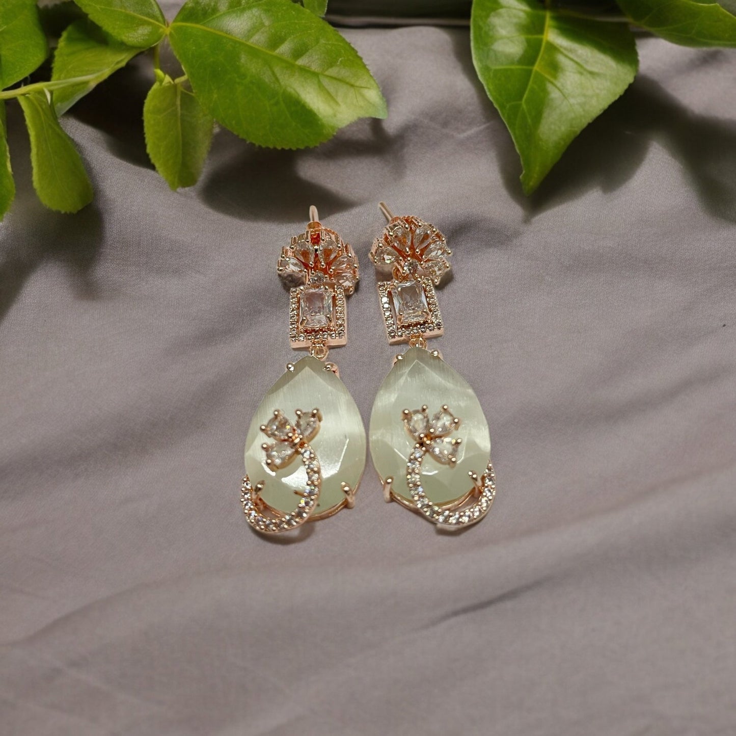 Opal Touch - Mystic Rose Gold Plated Earrings - Earrings