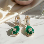 Mystic Rose Gold Plated Earrings - Opal Touch