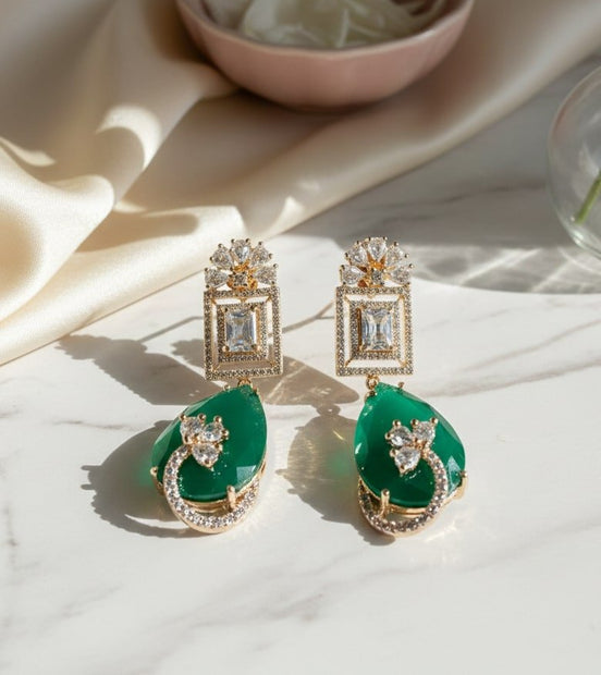 Mystic Rose Gold Plated Earrings - Opal Touch