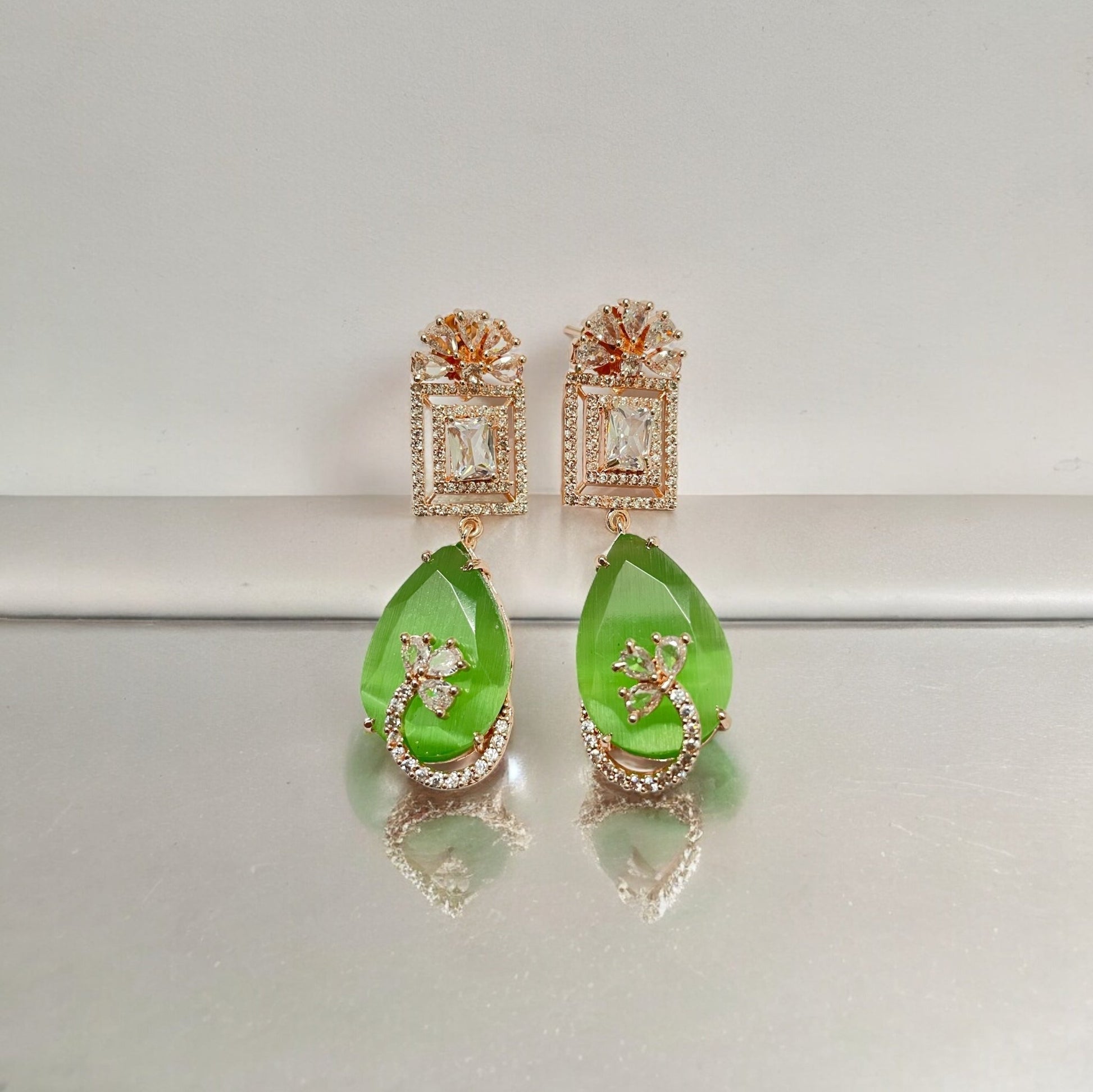 Opal Touch - Mystic Rose Gold Plated Earrings - Earrings