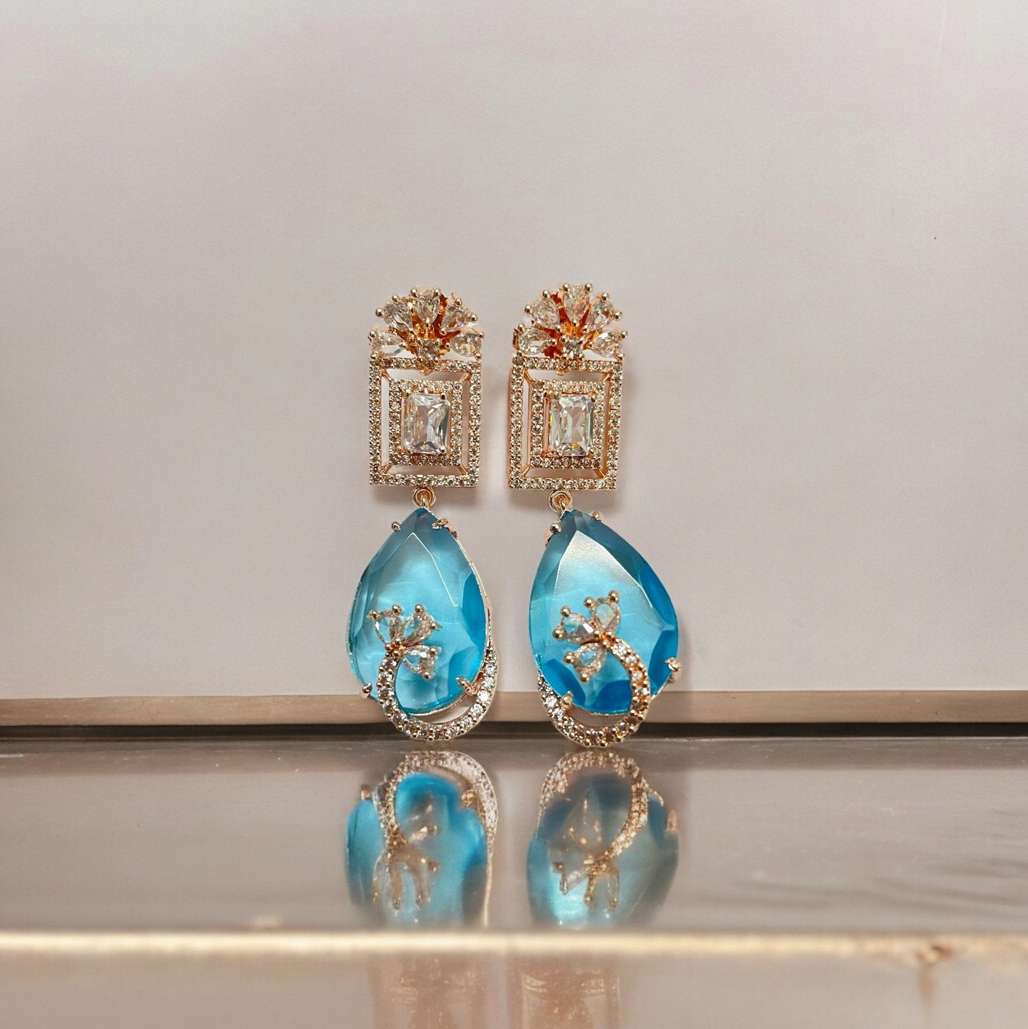 Opal Touch - Mystic Rose Gold Plated Earrings - Earrings