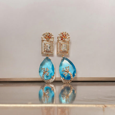 Opal Touch - Mystic Rose Gold Plated Earrings - Earrings