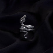 Rings - Naagvadhu Rhodium Ring - Opal Touch