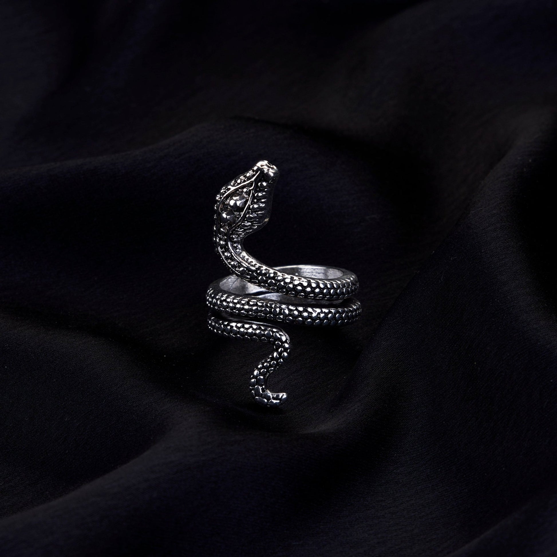 Rings - Naagvadhu Rhodium Ring - Opal Touch