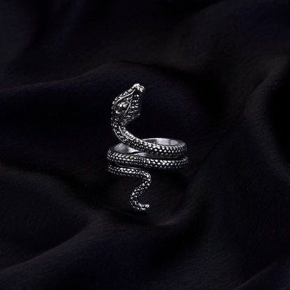 Rings - Naagvadhu Rhodium Ring - Opal Touch