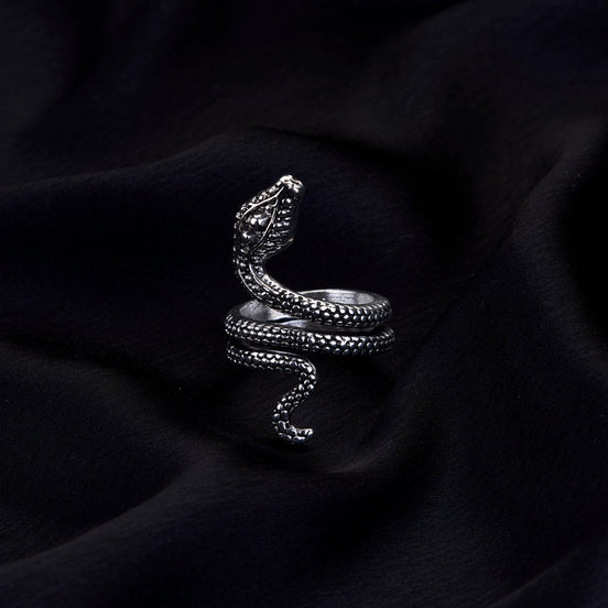 Rings - Naagvadhu Rhodium Ring - Opal Touch